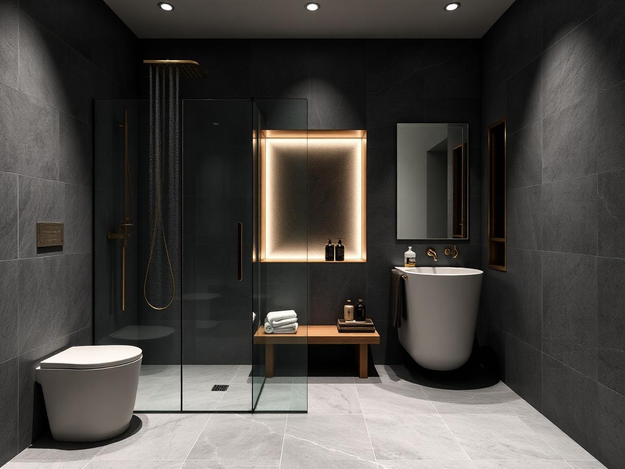 Kadıköy'de spa konsept banyo tadilatı ve porselen seramik uygulaması